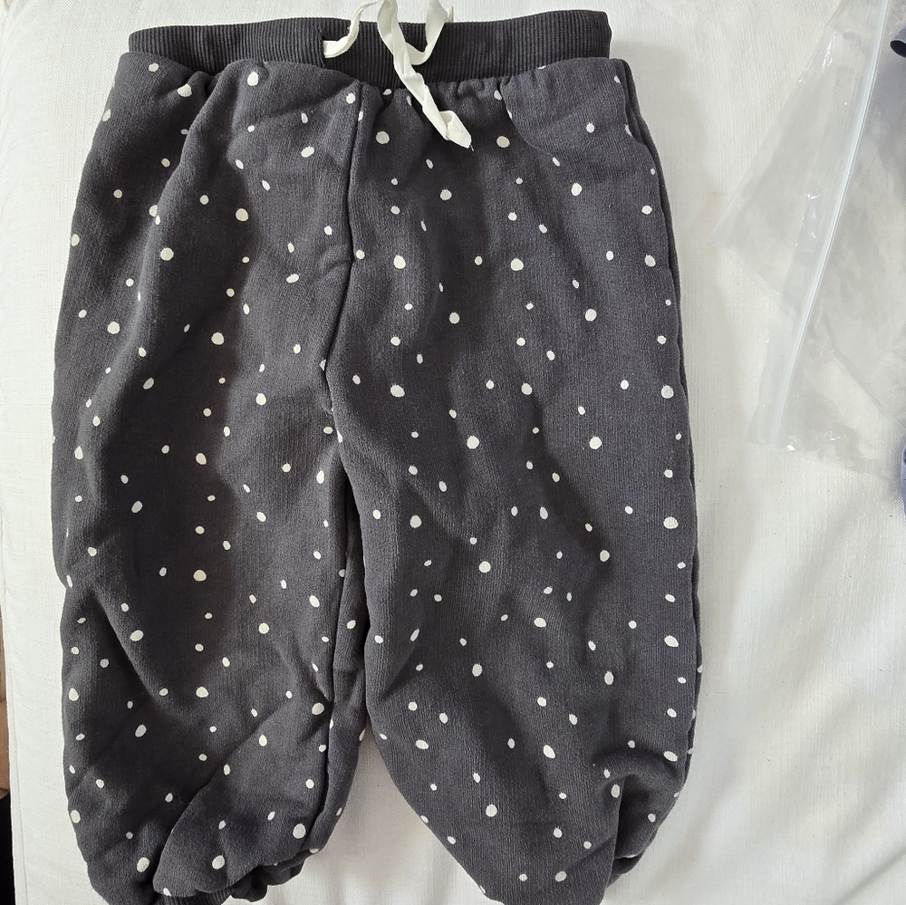 Gray Polka Dot Jogger Pants